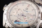 Tag Heuer SLR Mercedes-Benz Swiss Valjoux 7750 Automatic Movement Full Steel with White Dial and Silver Stick Markers