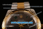 Rolex Datejust II Asia 2813 Automatic Steel/Yellow Gold Case with Roman Numeral Markers and Grey Dial