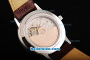 Vacheron Constantin New Model Swiss ETA 2892 Automatic Movement Steel Case with White Dial and Stick Markers