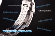 Breitling Chronomat B01 Chronograph Miyota Quartz Two Tone Case/Strap with Black Dial and Stick Markers