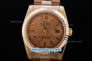 Rolex Datejust Automatic with Gold Case and Champagne Dial