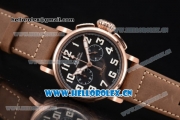 Zenith Heritage Pilot Ton-up Miyota Automatic Rose Gold Case with Black Dial and Brown Leather Strap Arabic Numeral Markers