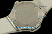Hublot Big Bang Swiss Quartz Movement Steel Case with White Dial and White Rubber Strap