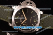 Panerai Luminor Marina 1950 3 Days PAM 392 Clone P.9000 Automatic Steel Case with Black Dial and Army Nylon Strap (KW)