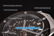 Hublot Classic Fusion Asia 6497 Manual Winding Steel Case with Skeleton Dial Black Bezel and Stick Markers