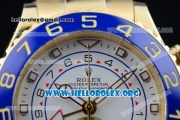 Rolex Yacht-Master II Chrono Swiss Valjoux 7750 Automatic Yellow Gold Case with White Dial and Yellow Gold Bracelet - (BP)