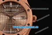 Audemars Piguet Royal Oak 41MM Clone AP Calibre 3120 Automatic Rose Gold Case with Gray Dial and Rose Gold Bracelet - (EF)