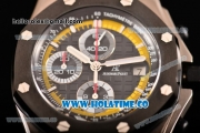 Audemars Piguet Royal Oak Offshore Sebastien Buemi Chronograph Clone AP Calibre 3126 Automatic Steel Case with Stick Markers Black Dial and PVD Bezel (JF)