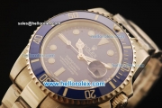 Rolex Submariner Rolex 3135 Automatic Full Steel with Blue Bezel and Blue Dial