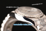 Rolex Day Date Asia 2813 Automatic Steel Case with Diamond/Steel Strap Diamond Bezel and Diamond Dial