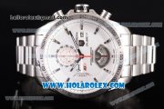 Tag Heuer Grand Carrera Calibre 17 RS3 Miyota Quartz Full Steel with White Dial and Stick Markers Tag Heuer Grand Carrera Calibre 17 RS3 Miyota Quartz Full Steel with White Dial and Stick Markers
