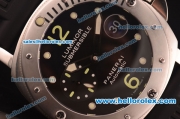 Panerai Luminor Submersible Swiss Valjoux 7750 Steel Case with Black Dial and Rubber Strap-1:1 Original