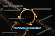 Omega De Ville Tresor Master Co-Axial Clone 8800 Automatic Yellow Gold Case with Black Dial and Black Leather Strap - (YF)