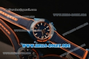 Omega Seamaster Planet Ocean GMT "Big Blue" Clone Omega 8906 Automatic PVD Case with Blue Dial and Blue Rubber Strap (EF)