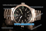 IWC Aquatimer Miyota Quartz Full Steel with Black Dial and Stick Markers