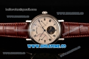 Breguet Classique Tourbillon Asia ST28 Automatic Steel Case with Brown Leather Strap and White Dial