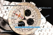 Breitling Navitimer 01 Chrono Swiss Valjoux 7750 Automatic Full Steel with White Dial and Stick Markers - 1:1 Original Best Edition