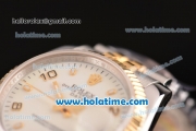 Rolex Datejust Swiss ETA 2836 Automatic 18K Yellow Gold/Steel Case with 18K Yellow Gold Bezel and Beige Dial (BP)