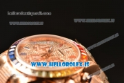 Rolex Daytona Rainbow EF Clone Rolex 4130 All Diamond Dial All Rose Gold 116595RBOW dpgcs(EF)