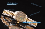 Rolex Datejust Lady 2813 Automatic Two Tone Case with Diamond Markers and Grey Mop Dial ETA Coating