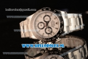 Rolex Daytona Chronograph 7750 Auto Steel Case with White Dial and Steel Bracelet - 1:1 Origianl (N00B)