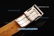 Breitling Chronomat B01 Chronograph Miyota Quartz Movement Beige Dial with Black Roman Markers and Black Leather Strap