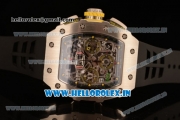 Richard Mille RM11-03 Swiss Valjoux 7750 Automatic Steel Case Skeleton Dial With Arabic Numeral Markers Black Rubber Strap(KV)