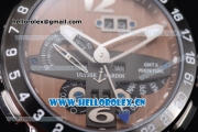 Ulysse Nardin Executive Dual Time & Big Date Asia ST25 Automatic Steel Case Brown Dial White Markers and Brown Rubber Strap