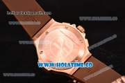 Hublot Big Bang Chrono Miyota OS20 Quartz Diamonds/Rose Gold Case with Brown Dial and Diamonds Bezel