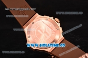 Hublot Big Bang Chrono Miyota OS20 Quartz Diamonds/Rose Gold Case with Brown Dial and Diamonds Bezel