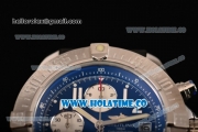 Breitling Avenger Seawolf Miyota Quartz Steel Case with Blue Dial Black Rubber Strap and Arabic Numeral Markers