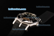 Roger Dubuis Easy Diver Tourbillon Manual Winding Movement Steel Case with Black Dial and Rubber Strap