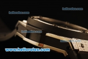 Hublot Big Bang Bezel Swiss Valjoux 7750 Automatic Steel Case with Diamond Bezel and Black Dial-Black Rubber Strap