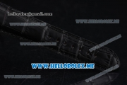Parmigiani Tonda Tourbillon Asia ST25 Automatic Steel Case with Black Dial and Black Leather Strap Stick Markers