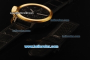 U-Boat Italo Fontana Chronograph Swiss Valjoux 7750 Automatic Movement PVD Case with Gold Bezel and Black Leather Strap