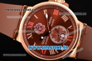 Ulysse Nardin Imperial St. Petersburg Maxi Marine Chronometer Enamel Limited Edition Auotmatic Rose Gold Case with Brown Dial and Roman Numeral Markers