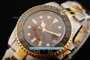 Rolex GMT Master II Automatic Movement Steel Case with Black Dial and Two Tone Strap