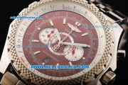 Breitling Bentley Supersports Chronograph Miyota Quartz Movement Full Steel with Brown Dial and Stick Markers