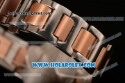 Cartier Rotonde De Miyota Quartz Two Tone Case/Bracelet with Brown Dial