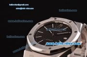 Audemars Piguet Royal Oak Swiss ETA 2836 Automatic Steel Case with Stick Markers Black Dial and Stainless Steel Strap