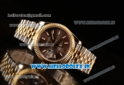 Rolex Datejust 37mm Swiss ETA 2836 Automatic Two Tone with Grey Dial and Stick Markers