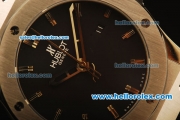 Hublot Classic Fusion Automatic Steel Case with PVD Bezel and Black Dial - ETA Coating