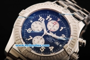 Breitling Avenger Swiss Valjoux 7750 Automatic Movement Full Steel with Black Dial and Arabic Numerals