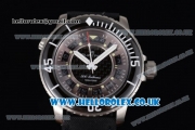 BlancPain Fifty Fathoms 500 Fathoms Japanese Miyota 8205 Automatic Steel Case with Brown Dial Stick Markers and Black Nylon Strap