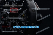 Richard Mille RM 011 Felipe Massa Chronograph Swiss Valjoux 7750 Automatic PVD Case with Black Dial Arabic Numeral Markers and Black Rubber Strap