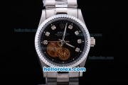 Rolex Datejust Toubillon Automatic with Black Dial and Diamond Marking