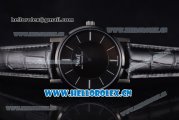 Piaget Altiplano Miyota 9015 Automatic PVD Case with Black Dial Stick Markers and Black Leather Strap (YF)