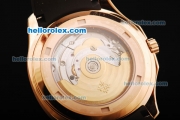 Patek Philippe Aquanaut Swiss ETA 2824 Automatic Movement Rose Gold Case with Black Dial and Black Rubber Strap