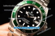 Rolex Submariner Steel Case With 2813 Automatic Movement Black Dial With Green Bezel