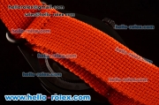 Rolex Milgauss "I lover you" Bamford Editon Orange Asia 2813 Automatic PVD Case Orange Nylon Strap with Black Dial Orange Stick Markers